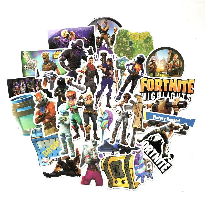 40pcs Fornite Night Sticker Waterproof Sunscreen Eat Chicken Graffiti Game Stickers Decorate Tide Brand Luggage Bicycle Laptops | Игрушки и