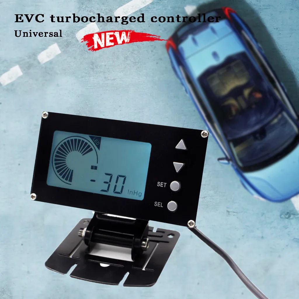

Universal Car Modified Supercharged Display Black EVC Turbocharged Controller Boost setting Pressure correction function 8Z