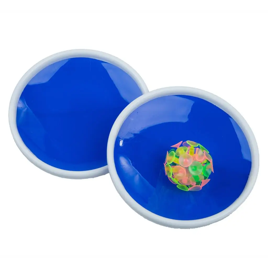 

WOTT Best Sale Blue Sticky Ball Game with 32 Suction Cup and 2 Round Bats