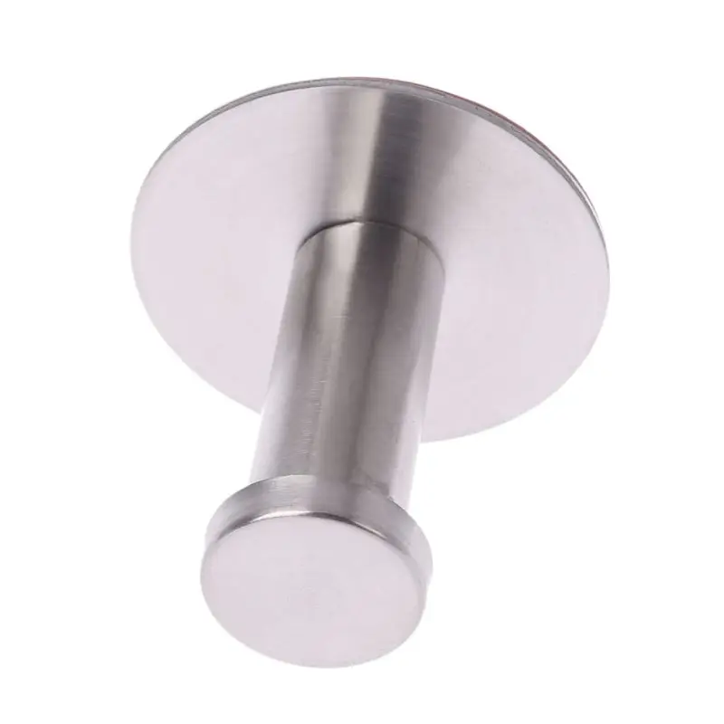 Stainless Steel Round without Drilling Self Adhesive Wall Mounted Towel Clothes Hook Sticker Robe Coat Hanger Bathroom