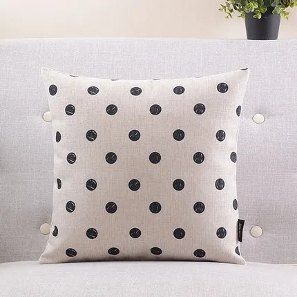 Black And White Geometric Throw Pillow Cover, Home Sofa Cushion Cover,  Linen Blend Letter Car Pillow Home, Pillow Insert Not Included - Temu