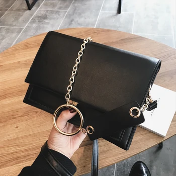 

Luxury classic Ladies small Flap bags Pu Leather Women Shoulder Bag Wide Strap Panelled Crossbody Shoulder Messenger Bags B42-62