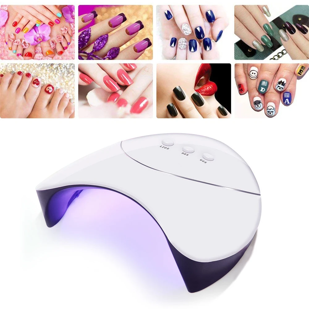 36W USB Rechargeable LED UV Nail Gel Curing Lamp Automatic Induction
