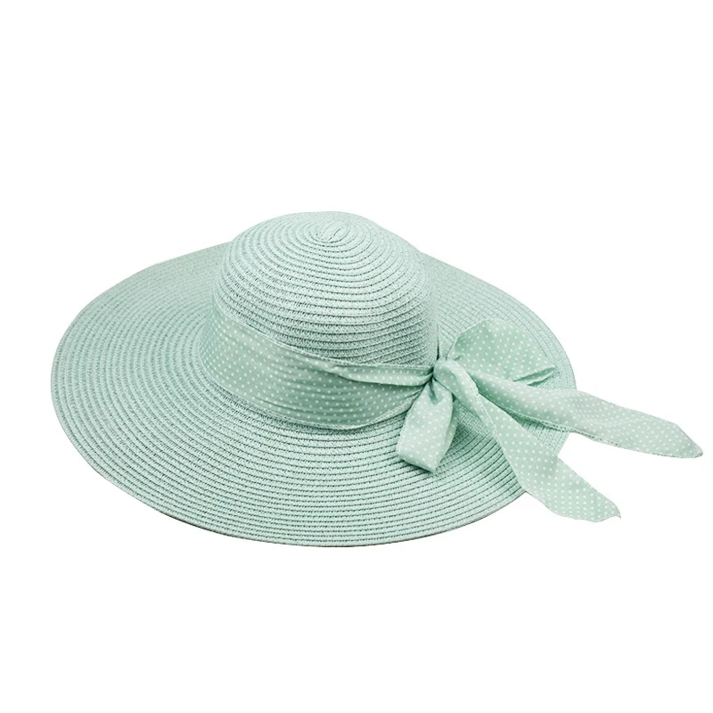 Новинка,, круглые соломенные шляпы с широкими полями из рафии, летние шляпы от солнца для женщин, пляжные шляпы для отдыха, женские плоские шляпы - Цвет: 09