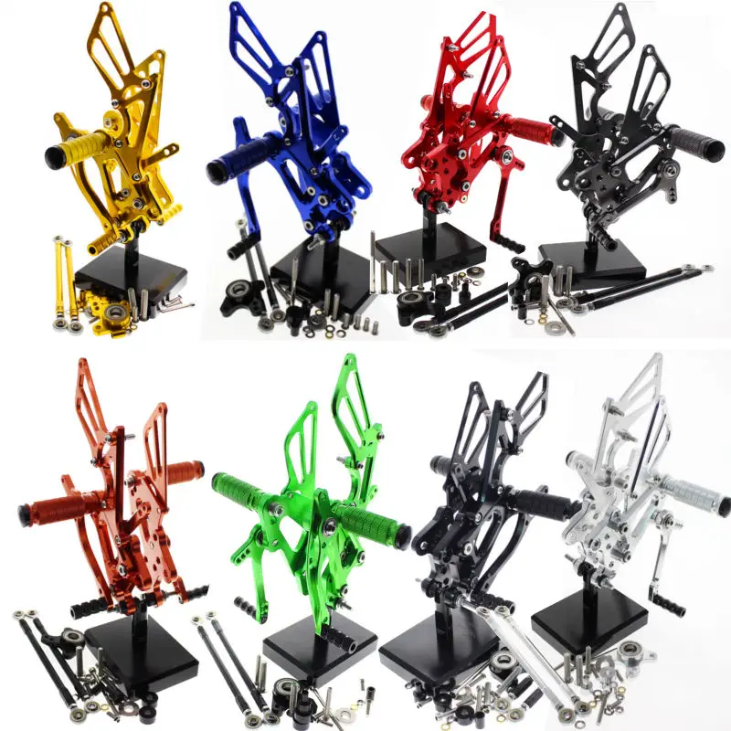 

For Honda 03-06 CBR600RR F5 04-07 CBR1000R CNC Aluminum Adjustable Rear Set Foot Pegs Pedal Footrest Rearset Motorcycle Part