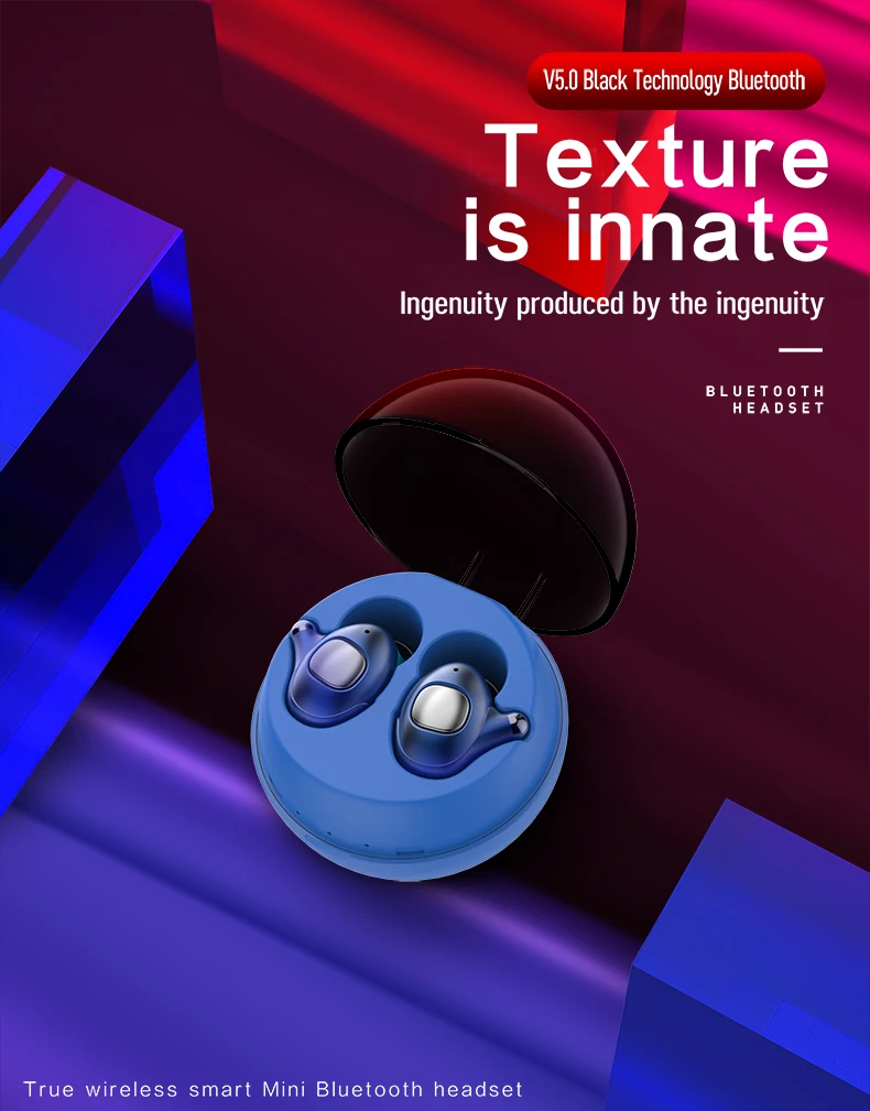 

Ecouteur Bluetooth Sans Fil ET-TWS 5.0 True Stereo HIFI Sound Quality Mini Binaural Earphone Auriculares Inalambrico