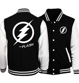 

The Flash Jacket Men Skull Hip Hop Baseball Uniform Batman Deadpool Jackets Finding Francis Joker Heath Ledger Coat