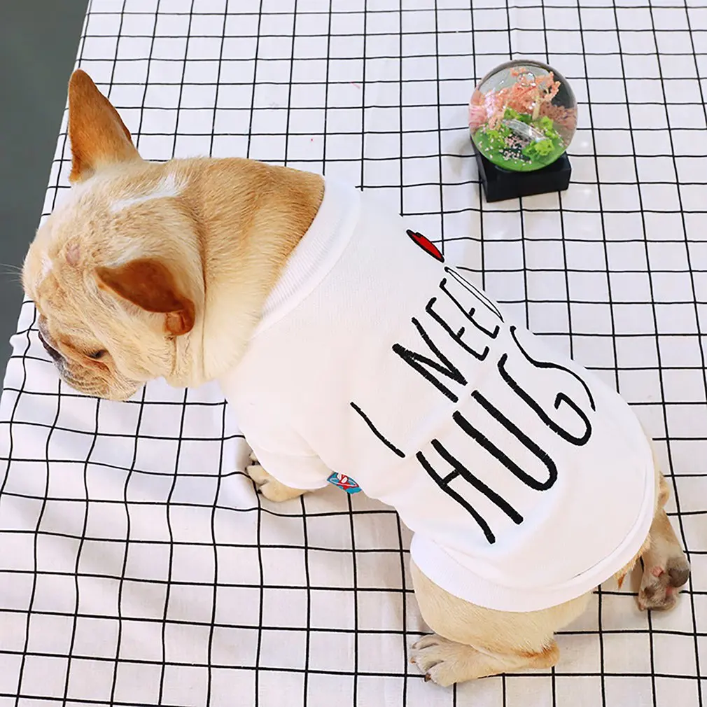 I Need Hugs Vest Cute Design Small Puppy Cat Clothing Spring And Summer Breathable Teddy Dog Cotton Clothes