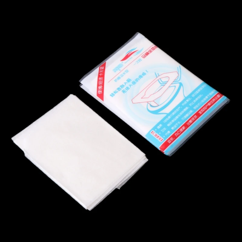 10 шт./пакет одноразовое покрытие на сиденье унитаза коврик водонепроницаемая бумажная Накладка на унитаз