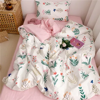 

100%Cotton Breathable Soft Duvet cover set Twin Queen King size Kids Youth Bedding Set Bed sheet or Fitted sheet set Pillowshams