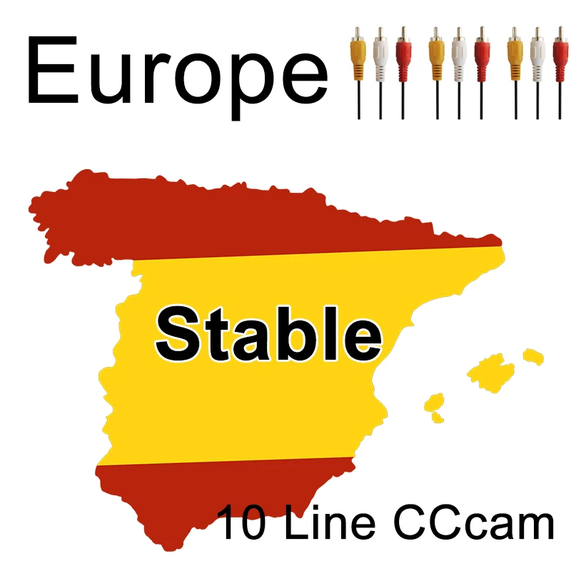 Испания Европа быстрый и стабильный CCcam Европа 10-линия карты Mgcamd oscam для спутникового ТВ приемник дистанционного управления через usb Wi-Fi