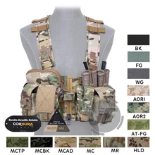 

Emerson Tactical UW Split Front Gen V Chest Rig EmersonGear Multi Purpose Carrier Vest W/ M4 M16 Pistol Magazine Mag Pouches