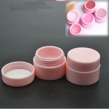 10 шт./лот 5 г Пластик косметический пустой банку горшок окне ногтей Гель-пудра для Хранения Бисера контейнер круглый розовый макияж инструменты Портативный