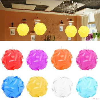 

2018 30Pcs DIY Modern IQ Puzzle Jigsaw Light Lamp Shade Ceiling Lampshade W-store Oct12_C