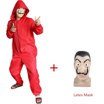 

Halloween New Year Party New Style Movie House of Paper La Casa De Papel Salvador Dali Latex Mask Cosplay Costumes