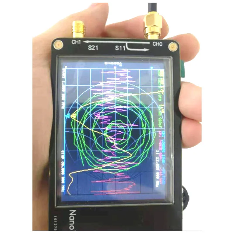 NanoVNA сетевой анализатор 50 кГц-300 МГц цифровой 2,8 дюймовый сенсорный ЖК-дисплей коротковолновый MF HF VHF UHF постоянный волновой антенный анализатор I4-001