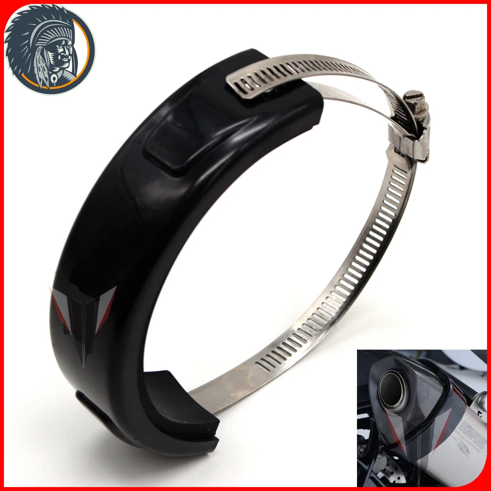 

Motorcycle Accessories Universal Fit 100MM-140MM Oval Exhaust Protector Can Cover For Triumph tiger 800 street triple black