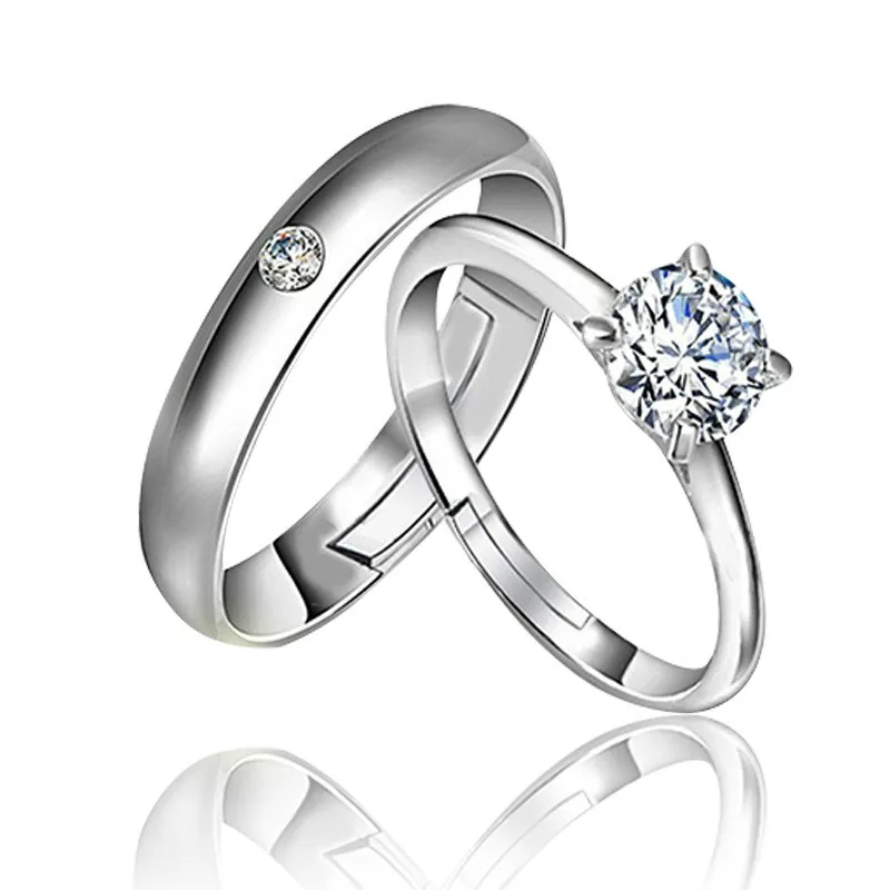 Simple Silver Rings  for Women  Men  Couple Rings  Romantic 