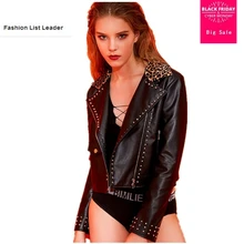 Осенняя Модная брендовая кожаная куртка хорошего качества с заклепками женская уличная стильная леопардовая куртка на молнии из искусственной кожи с поясом wj1130