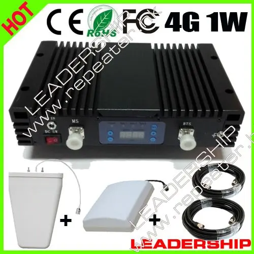 

LTE RF 4G 2600mhz 1W AGC LCD cellular mobile/cell phone signal repeater booster amplifier detector splitters with antenas