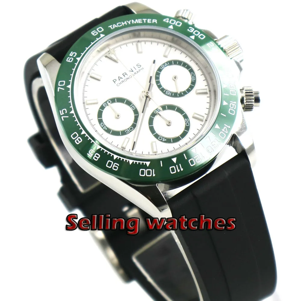 

Sapphire Crystal 39mm PARNIS Japanese quartz movement men's watch Multi function quartz watches