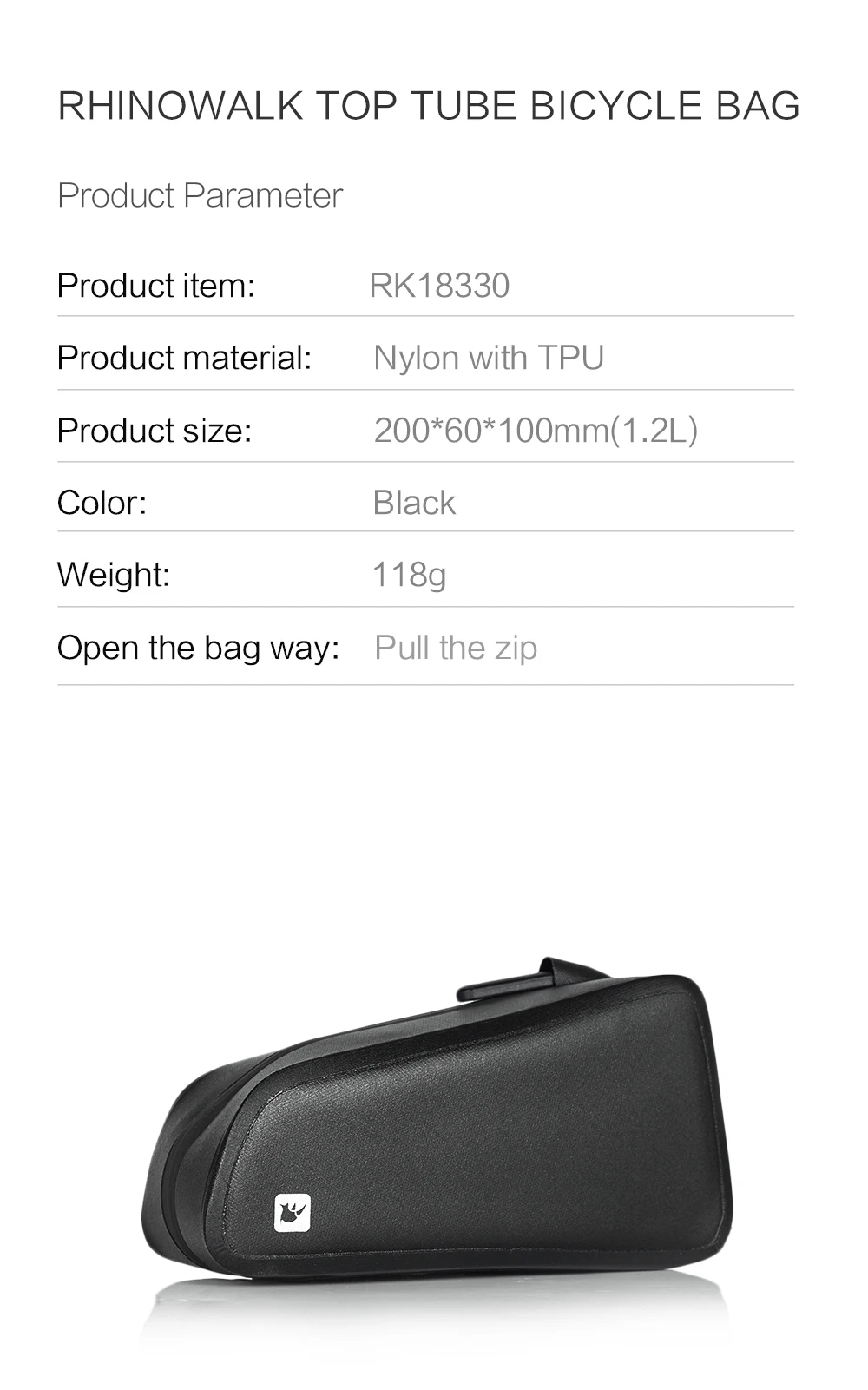 Sale Rhinowalk Bicycle Bag Waterproof Cycling Top Front Tube Frame Bag Large Capacity MTB Road Bicycle Pannier Black Bike Accessories 24