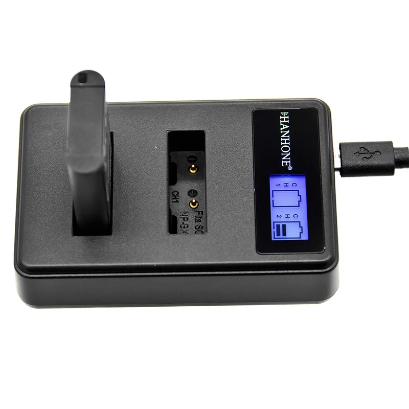 NP-BX1 Зарядное устройство 2 слота ЖК-дисплей USB Dual Зарядное устройство для sony RX1R RX100 II DSC-HX50 DSC-HX300 DSC-WX300 RX1 RX100 Батарея