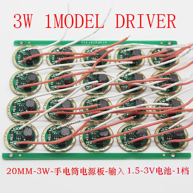 10 шт. 3 Вт светодио дный драйвера 16 мм/20 мм DC3.7V 1 Режим светодио дный фонарик драйвер для CREE XRE-Q5/XPE XP-E/XBD XB-D все виды 3 Вт светодио дный свет