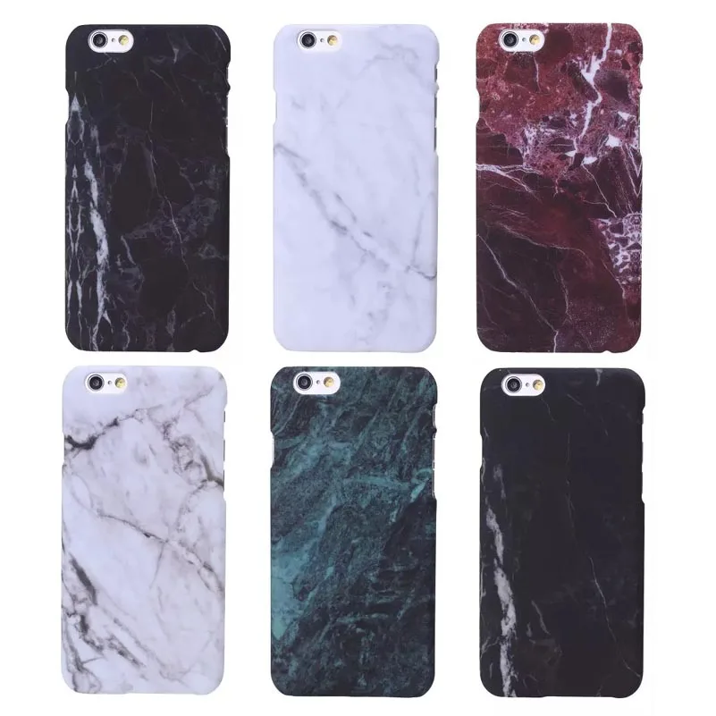 New Fashion Granite Marble Texture Fundas Capa Matte Slim Plastic Phone Cases Cover For iPhone 7 7Plus 5G 5S SE 6G 6S 6Plus 5.5