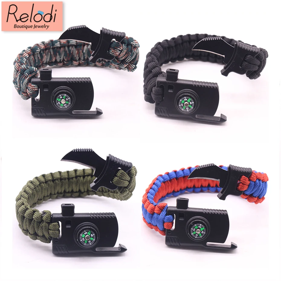 Multi Function Outdoor Survival Bracelet Men Knife Wrap Umbrella Rope Multi-functional SP2376 | Украшения и аксессуары