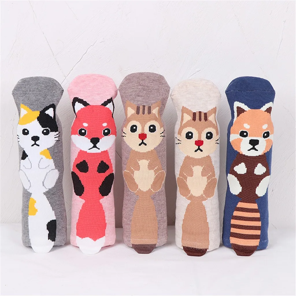 

Women Man Cotton Socks Animal Art Animation Character Cute Gift Dress Sock Shallow Top Summer Slippers Ankle Anti Calcetine#20