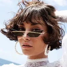 Винтажные маленькие узкие солнцезащитные очки кошачий глаз, женские трендовые стильные женские солнцезащитные очки в стиле ретро Cateye, женские очки