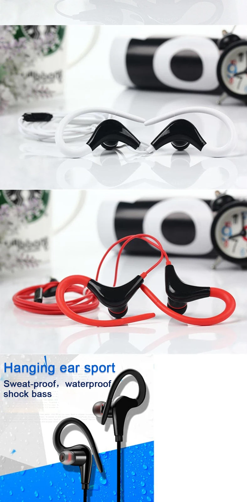 CHUYI Earphone Bass Sound Sport Headphone With MIC For IPhone 5 6 6s Xiaomi Samsung Headset Fone De Ouvido Auriculares MP3