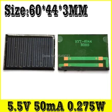 10 шт 5,5 V 50mA 0,275 W солнечные панели фотоэлектрический модуль PV модуль солнечной энергии