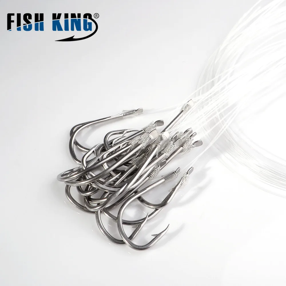 FISH KING рыболовный крючок из высокоуглеродистой стали 20 шт./лот Размер 5/0 # 7 длина