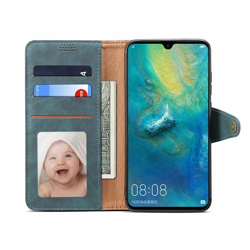 Роскошный винтажный Чехол кошелек для Huawei Mate 20 защита с окошком фоторамкой