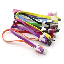 10 шт./партия, короткий плоский кабель V8 Micro USB для синхронизации данных, зарядный кабель для samsung Galaxy S7 edge plus S3