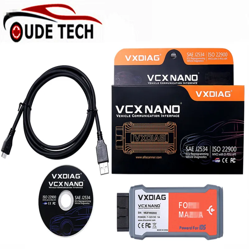 For Ford/Mazda VXDIAG VCX NANO for Ford/Mazda 2 in 1 with IDS V100 VXDIAG VCX NANO Support Vehicle Till 2015 Year Elm327 Gift