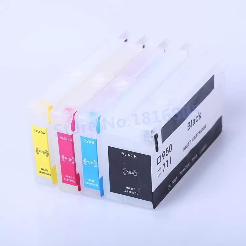 

1 Set Empty For HP711 Ink Cartridge For HP 711 Cartridge With Can Show Ink Level Arc Chip  for HP T520 T120 Printer Ink