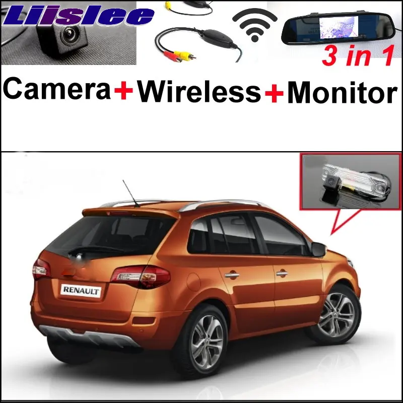 

Liislee For Renault Koleos 3 in1 Special Reversing Camera + Wireless Receiver + Mirror Monitor Easy DIY Back Up Parking System