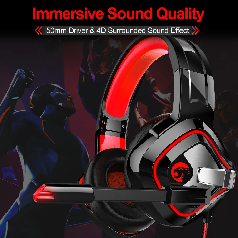 

JOINRUN A66 PS4 Gaming Headset Casque Wired 4D Stereo Earphones Headphones with Microphone for New Xbox One/Laptop Tablet Gamer