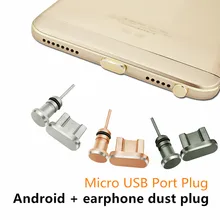 

Android Mobile Phone Micro USB Dust Plug 3.5mm Audio Earphone Aux 3.5 Dust Plug Charger Charging Port interface Stopple For oppo