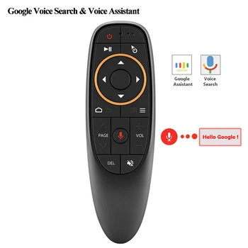 

G10 Google Voice Remote Control 2.4G Wireless Air Mouse Microphone Gyroscope IR Learning for Android TV Box T9 H96 Max X96 mini