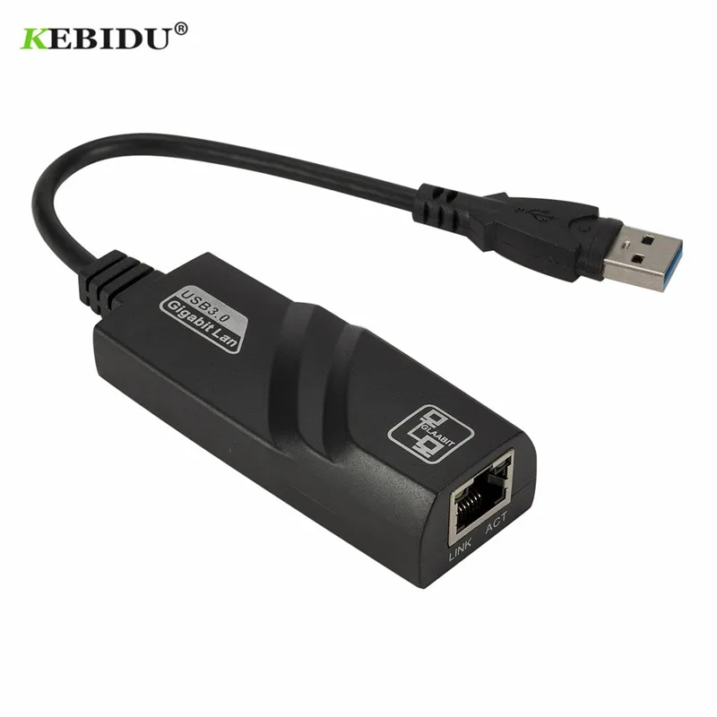 KEBIDU Ethernet RJ45 сетевая карта проводной USB 3,0 к Gigabit LAN(10/100/1000) Мбит/с сетевой адаптер для ПК