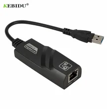 KEBIDU Ethernet RJ45 tarjeta de red con cable USB 3,0 a lan gigabit (10/100/1000) Mbps adaptador de red para PC