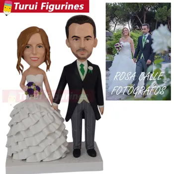 

Cute Mini Figurines groupon bobbleheads that look like you wedding cake toppers silhouette miniature sculptures personalized gif