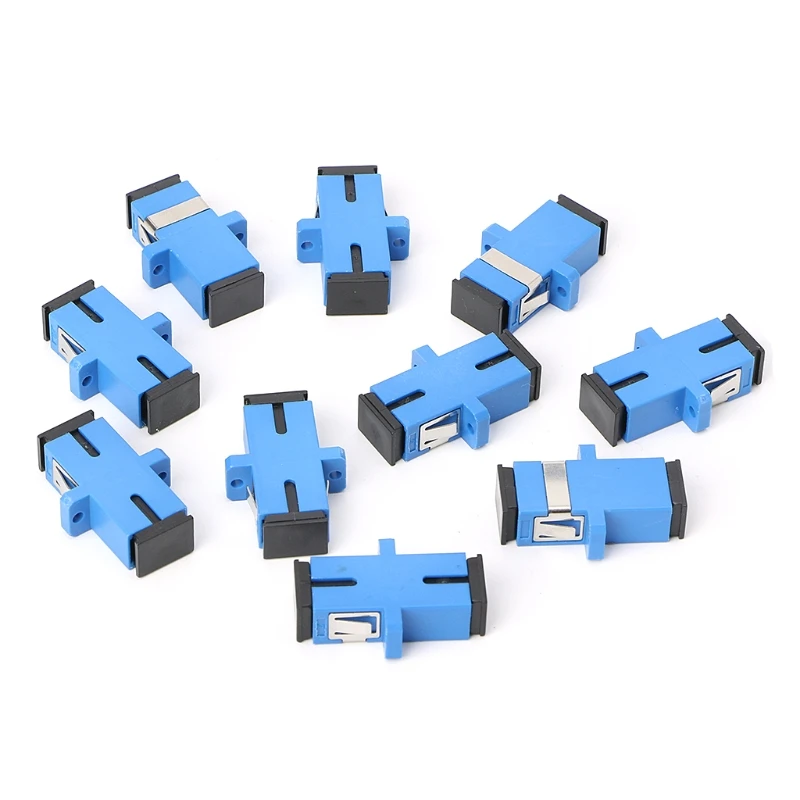

OOTDTY 10PCS SC/UPC Fiber Optic Adapter SC Fiber Optic Flange SC/UPC Connector