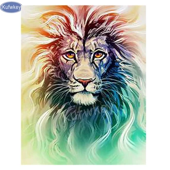 

DIY Diamond Embroidery,lion Diamond Painting full square New Pictures For Kitchen decor Diamond Mosaic,Cross-Stitch,stickers