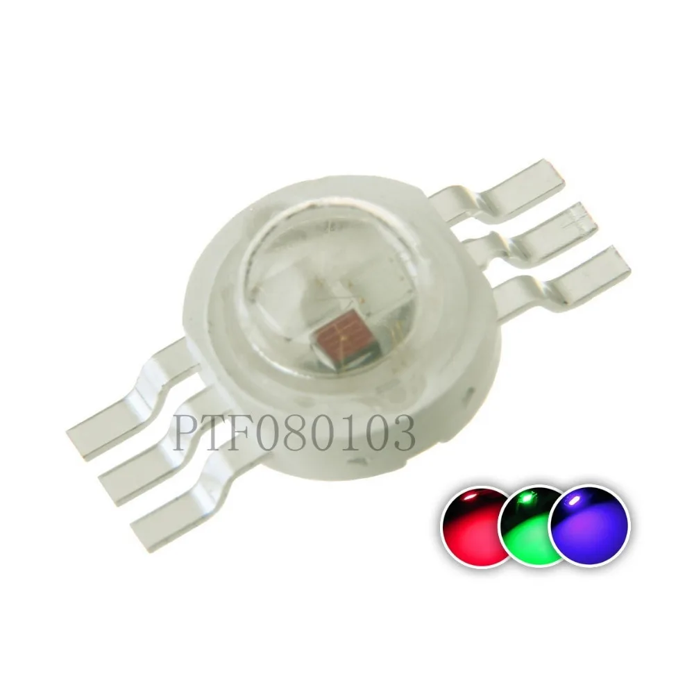 

10pcs High Power LED Chip 3W RGB LED COB Beads 3 W Light Lamp 6 pin Full Color Red Green Blue For DIY LED Floodlight Spotlight