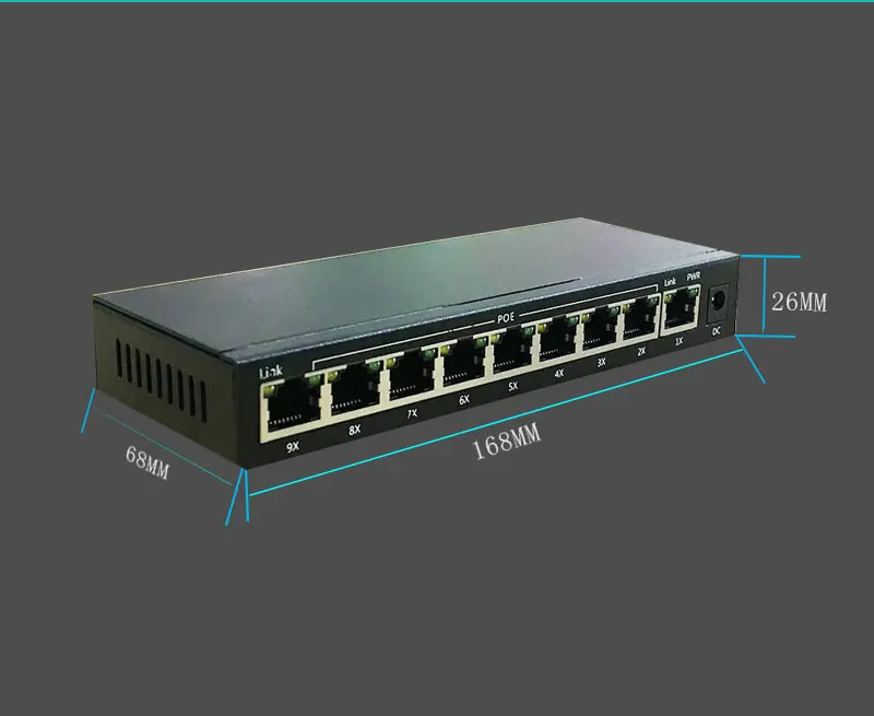 Z2 мини Размеры 8 порт PoE инжектор пассивный № Мощность адаптер 24V3A концентратора для IP включатель камеры Smart City